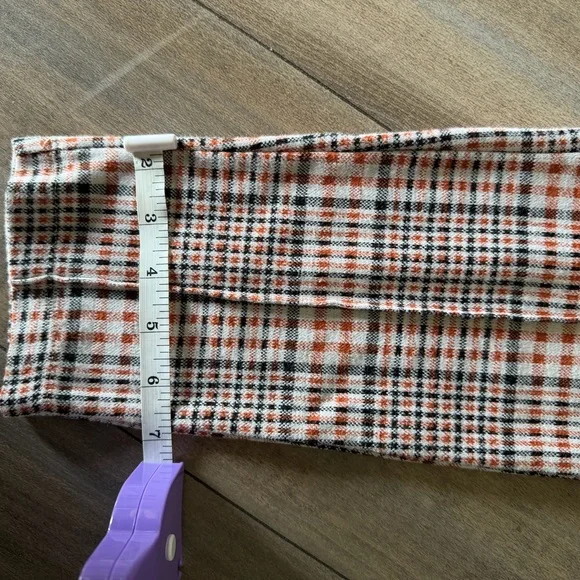 Free People Plaid Leggings in Cream and Black - Picture 13 of 16